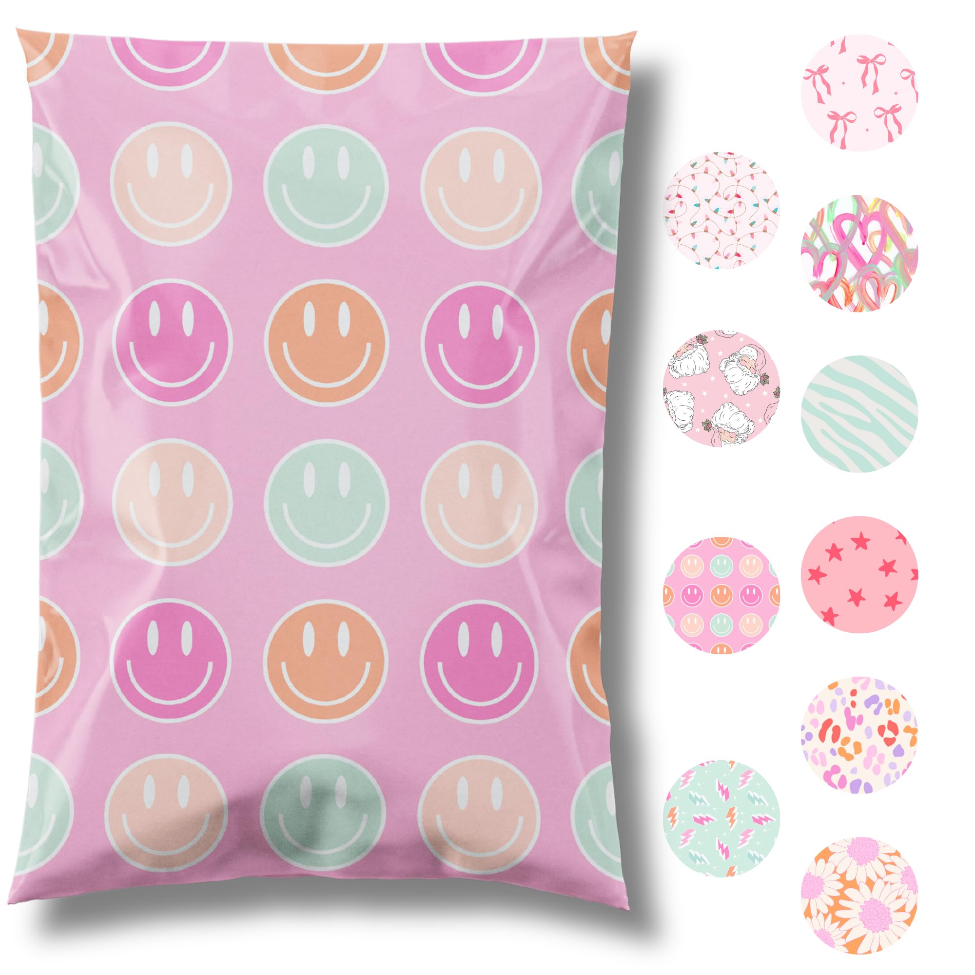 Pretty Package Store 10x13 Designer Poly Mailer 100 Pack Heavy Duty Waterproof Self Seal Shipping Bags for Small Business Large Mailing Envelopes Bulk