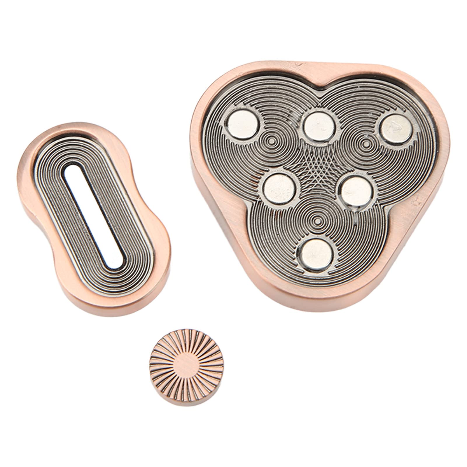 soobu Rotation Fidget Slider, Metal Click Fidget Toys ADHD Autism Sensory Toys Haptic Fidget Push Slider, Portable Stress Relief Toys Cool Stuff for Men