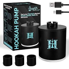 Hookah Pump with 1300 mAh Rechargeable Battery - Electric Hookah Air Pump Kit with Led Light - Mini