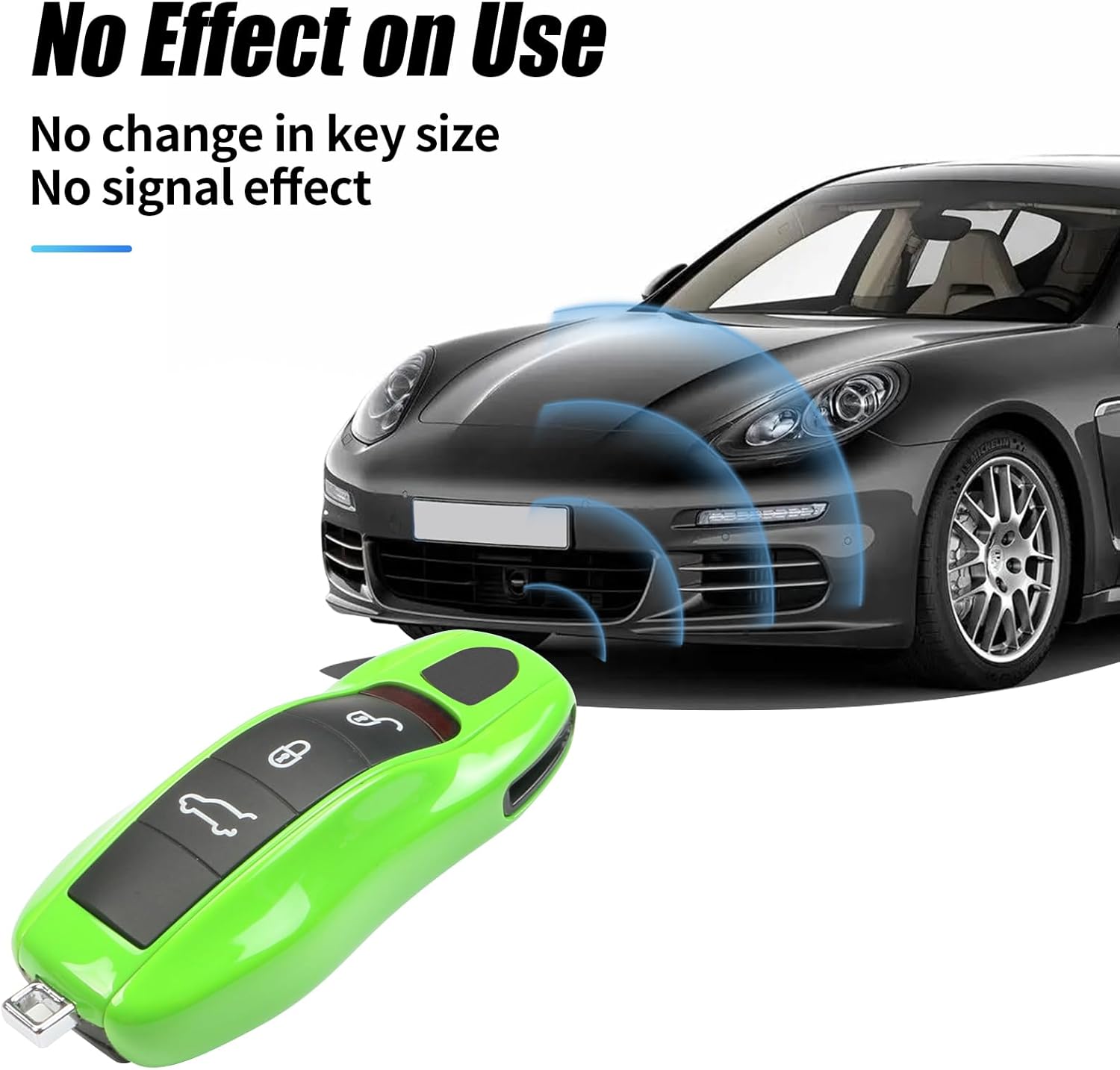 Green Lizard Key Fob Cover Compatible with Porsche Key Shell Key Fob Shell Replacement Compatible with Porsche Cayenne Panamera 911 718 Macan Boxster Cayman Old Style
