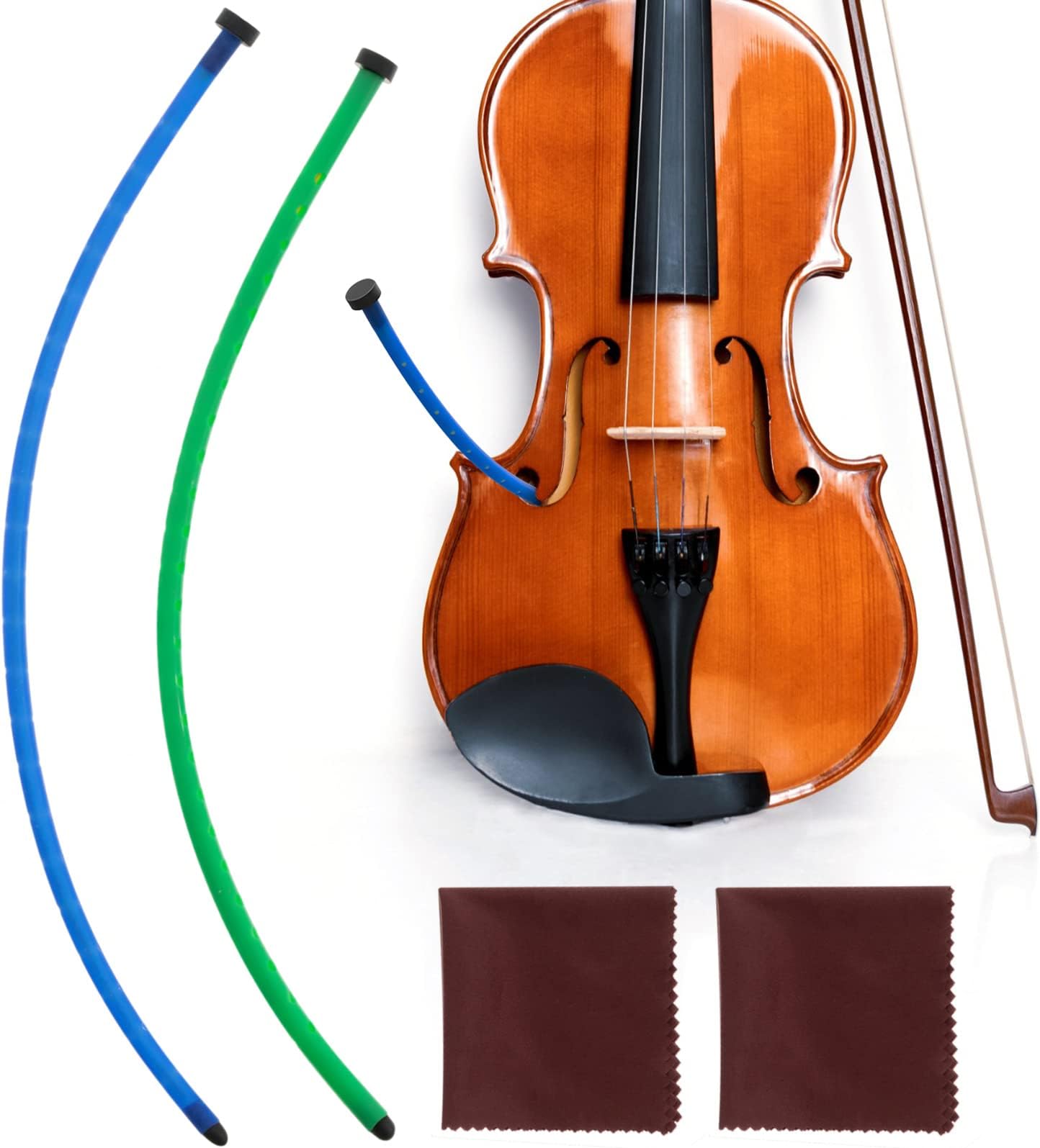 4 Pcs Violin Humidifier Instrument Accessory Violin Sound Hole F Hole Humidifier with Microfiber Cleaning Cloth to Prevent Cracking Buzzing Protruding Fret Ends Top Sinking Dryness Problem