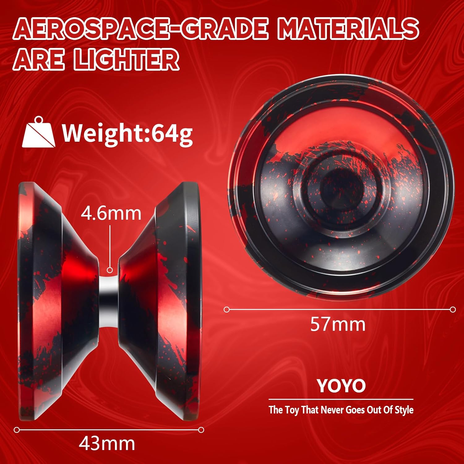 FETESNICE Yoyo Professional Trick ResponsiveYo-yo for Beginner Unresponsive Yo yo for Adults with Yo-Yo Glove, Bag,10 Strings