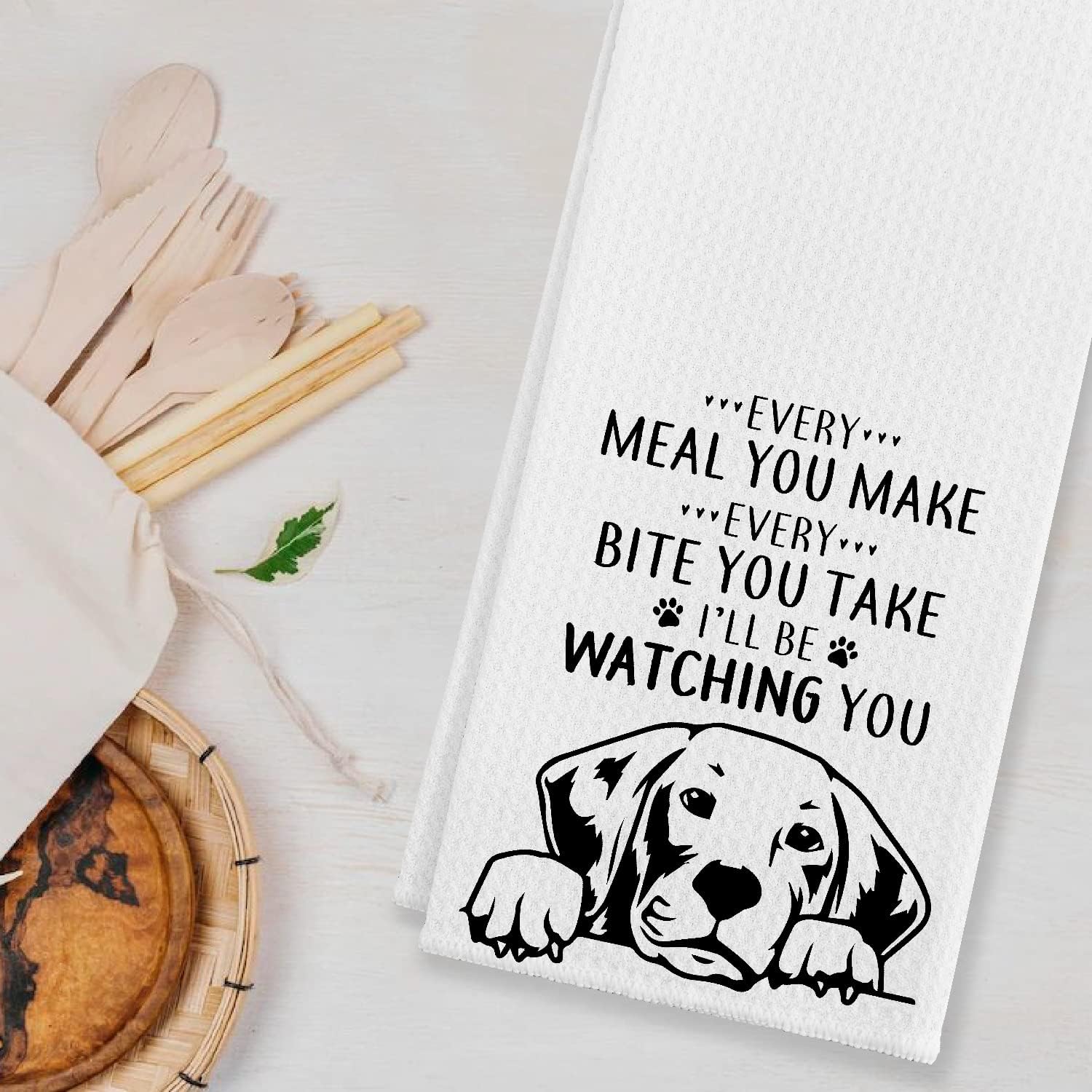 Every Meal You Make Funny Labrador Kitchen Towels & Tea Towels,Dish Cloth Flour Sack Hand Towel for Farmhouse Kitchen Decor,24 X 16 Inches Cotton Dish Towels Dishcloths,Labrador Dog Lovers Gifts - Image 2