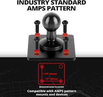 Tackform Industrial Metal Drill Base Tablet Mount [Enduro Series] - iPad Holder for Wall or Truck. ELD Mount | Compatible with iPad mini, IPad Pro 12.9, Galaxy S, Surface Pro & Switch