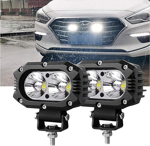 Chelhead Luces de conducción LED de 4 pulgadas de 40 W, 4000 lúmenes, 6500 K, luces LED blancas para todo terreno, luces de trabajo LED para