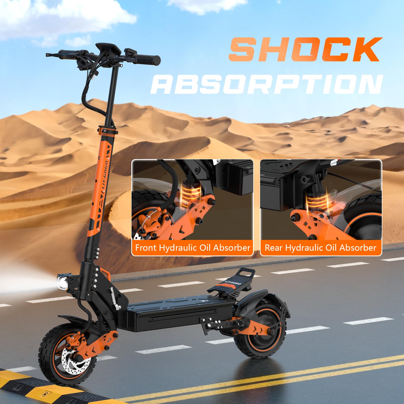 Z1 E Trottinette électrique, scooter électrique max. 20 km/h, autonomie jusqu'à 50 km, jusqu'à 20 % de pente, pneus pneumatiques de 10" et connexion par application, trottinette électrique