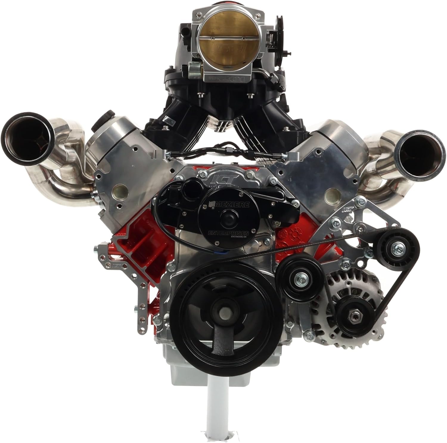 LS Low Mount Alternator Bracket for Electric Water Pump w/Manual Tensioner Compatible with Camaro LS1