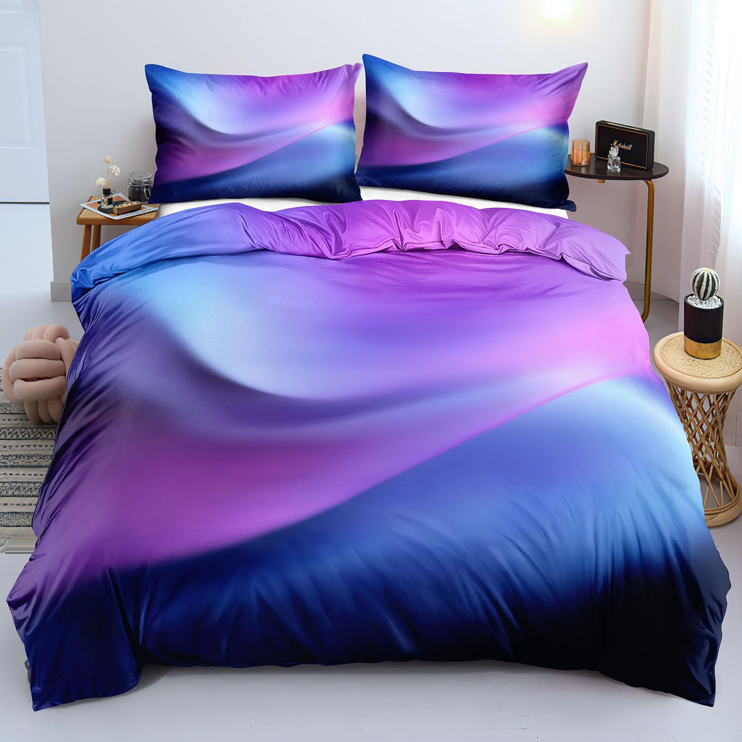 Housse de couette galaxy anti-glisse avec zip pour en finir avec les lits défaits