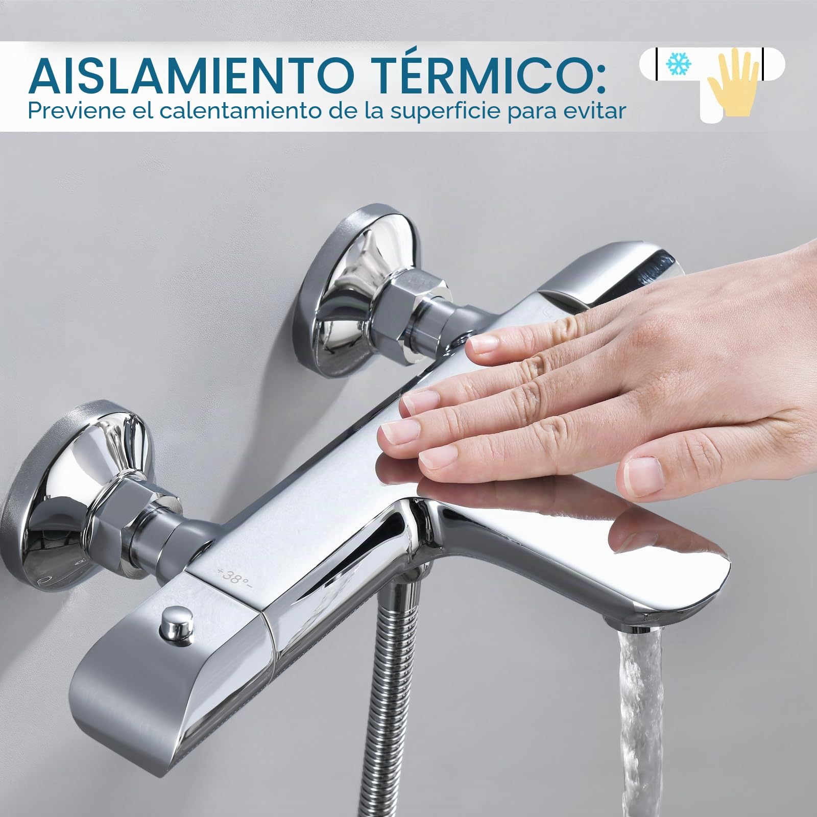 Grifos de Ducha Termostatico Cromo Grifo Termostatico Ducha Grifos de Bañera Grifos de Ducha y Bañeras Juegos de Grifería Para Bañera y Ducha