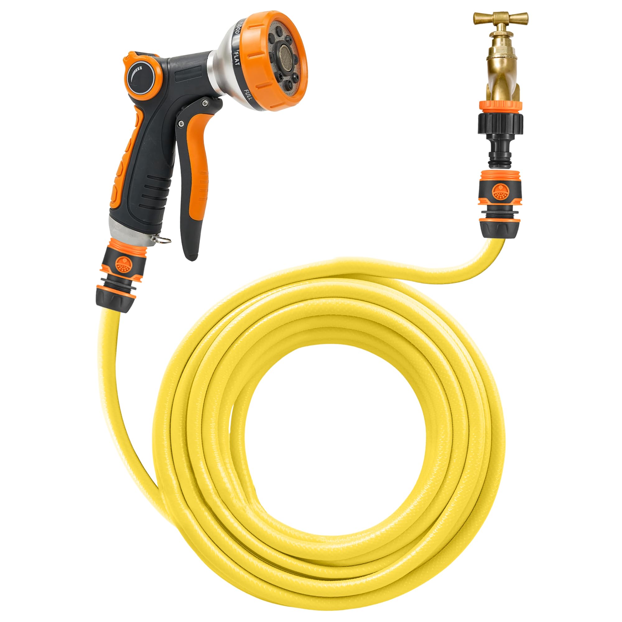 Kit de ducha para perros al aire libre de 5 piezas que incluye manguera de jardín de 2,5 m, conector de manguera, conector de grifo y pistola pulverizadora, manguera de ducha para perros, estación de