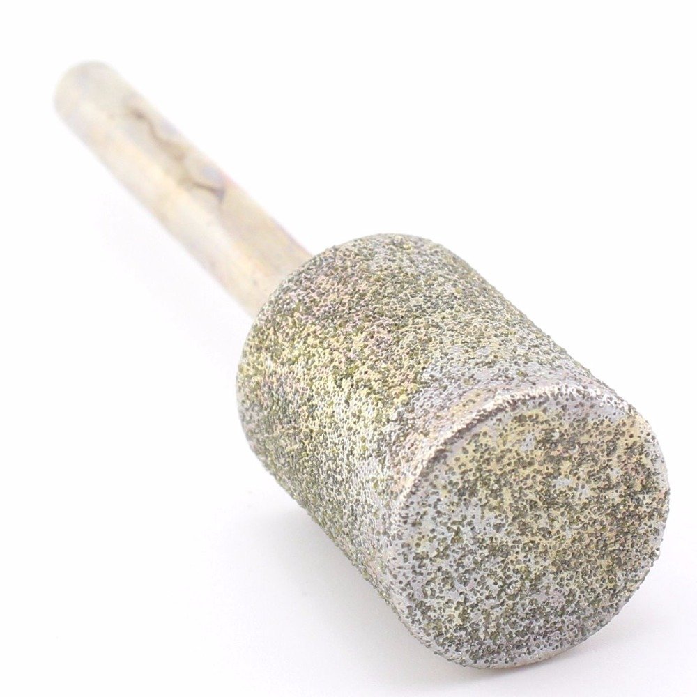 12-40 mm, ziarnistość 80, gruba, diamentowa głowica szlifierska, cylindryczne końcówki, powlekane frezy do rzeźbienia w kamieniu z jadeitu wanglan(Head Diameter 30mm)