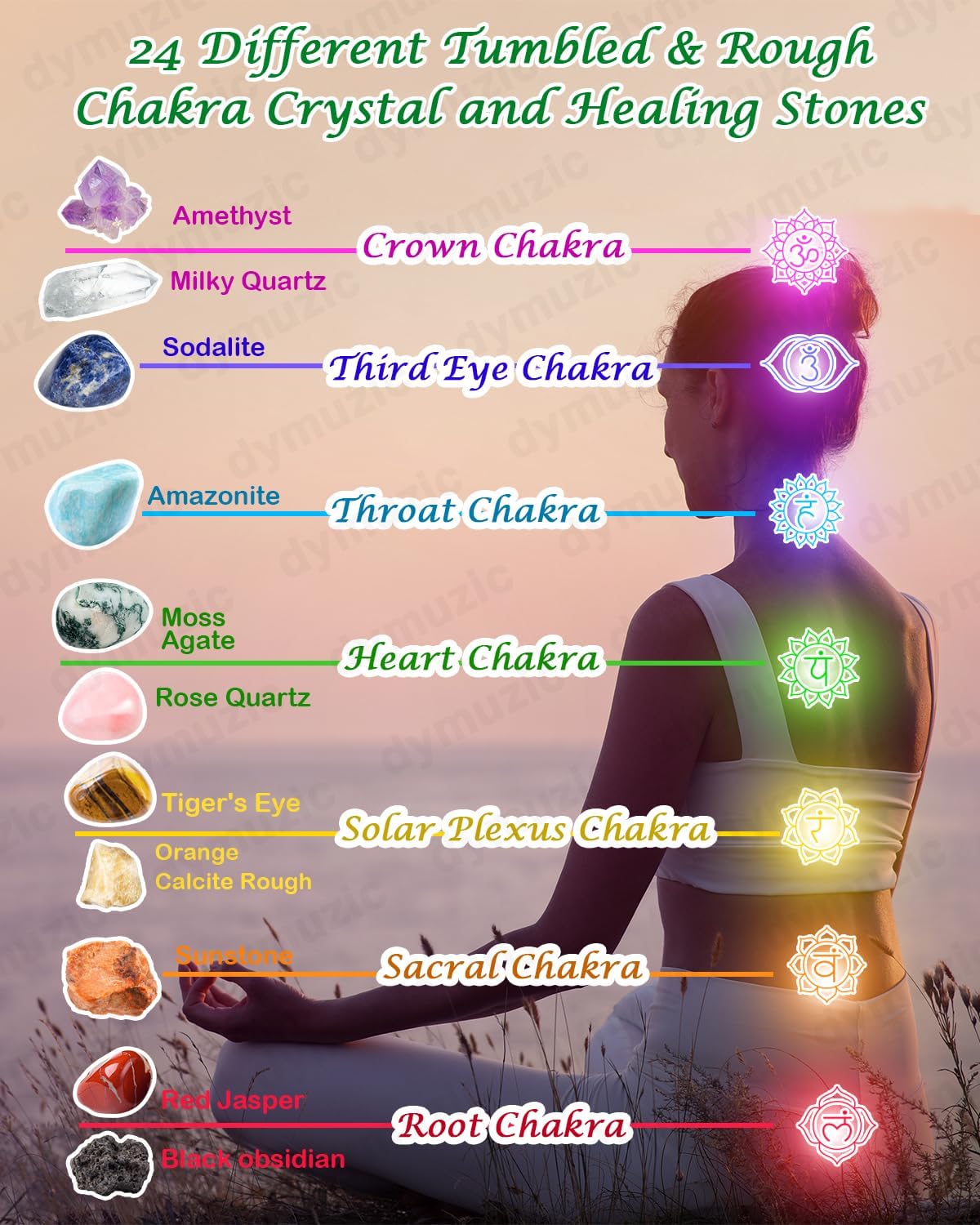 Crystal Rock Gemstone Advent Calendar 2025, Adult, Kids, Boys, Girls, Teen Girls, Women Healing Crystal Gemstone 24 Kinds of Crystals and Gem Rocks Collection - Image 2