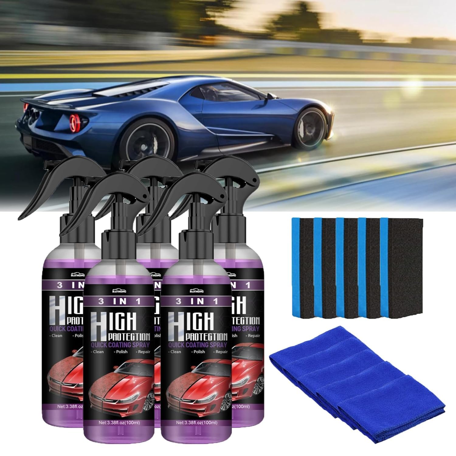 Quick Effect Coating Agent Kit Premium D'entretien Automobile