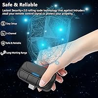 Vista 3 de 2 para Liftmaster Chamberlain Craftsman Abridor de puerta de garaje remoto 373LM 973LM 893LM 893MAX Universal, morado, amarillo, verde, naranja, rojo