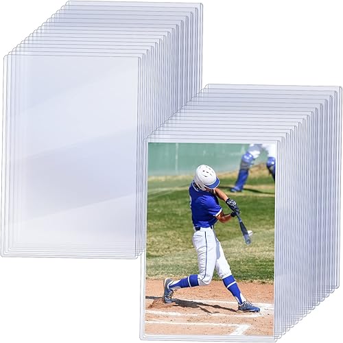Lincia Fundas de plástico duro de 6 x 9 pulgadas para tarjetas de fotos gigantes, protectores de tarjetas transparentes de PVC para juegos,