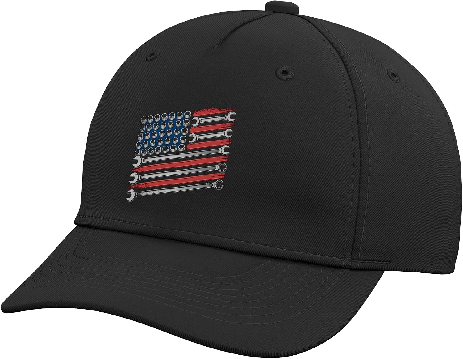 Funny Mechanic Shirts American Flag Garage Car Repair Tools Adjustable Baseball Hat