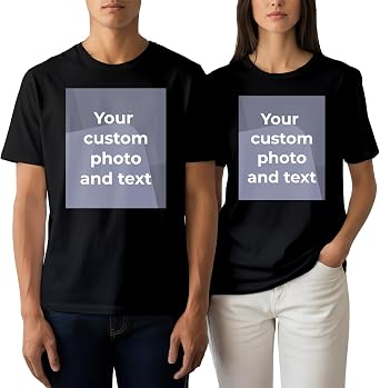 Custom T-Shirt for Men and Women, Sizes S3XL, Front Print