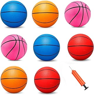 Ruilynn Mini Basketballs, 8 Pack 5.5" Small Toy Basketball for Indoor Mini Basketball Hoops, Soft Basketball for Over The Door Basketball Hoop Sets for Toddlers Adults & Kids