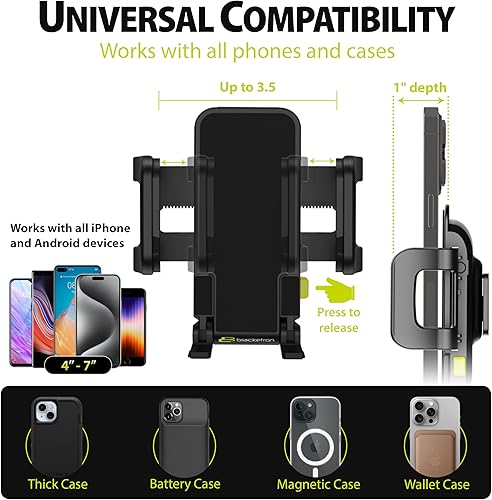 Miniatura 8 de Bracketron Soporte para teléfono celular serie TripGrip para tablero de automóvil