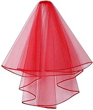 EllieWely 2 Tiers Ribbon Edge Fingertip Wedding Bridal Veil F50