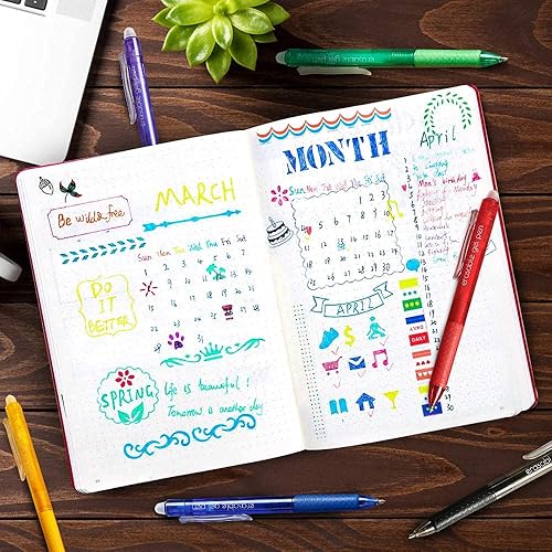 Miniatura 15 de Vanstek - Bolígrafos de gel retráctiles borrables negros, 18 unidades, punta fina (0.7), elimina los errores, agarre cómodo prémium, tinta negra 18