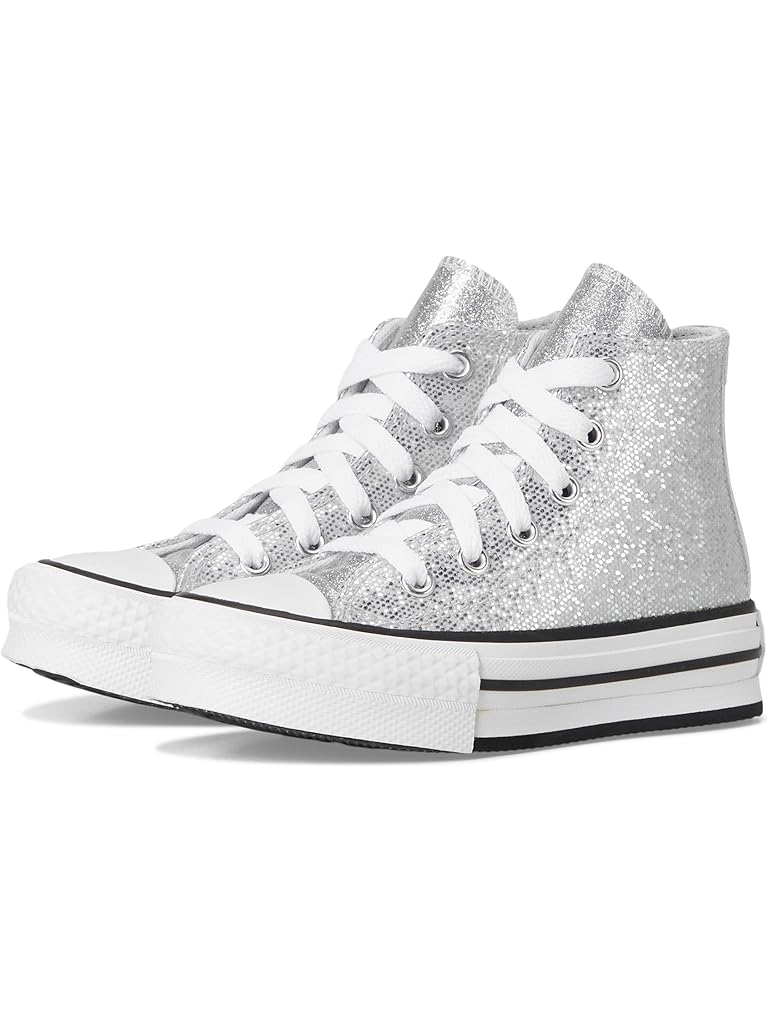 White Converse Chuck Taylor&#174; All Star&#174; Lift Disco (Little Kid)