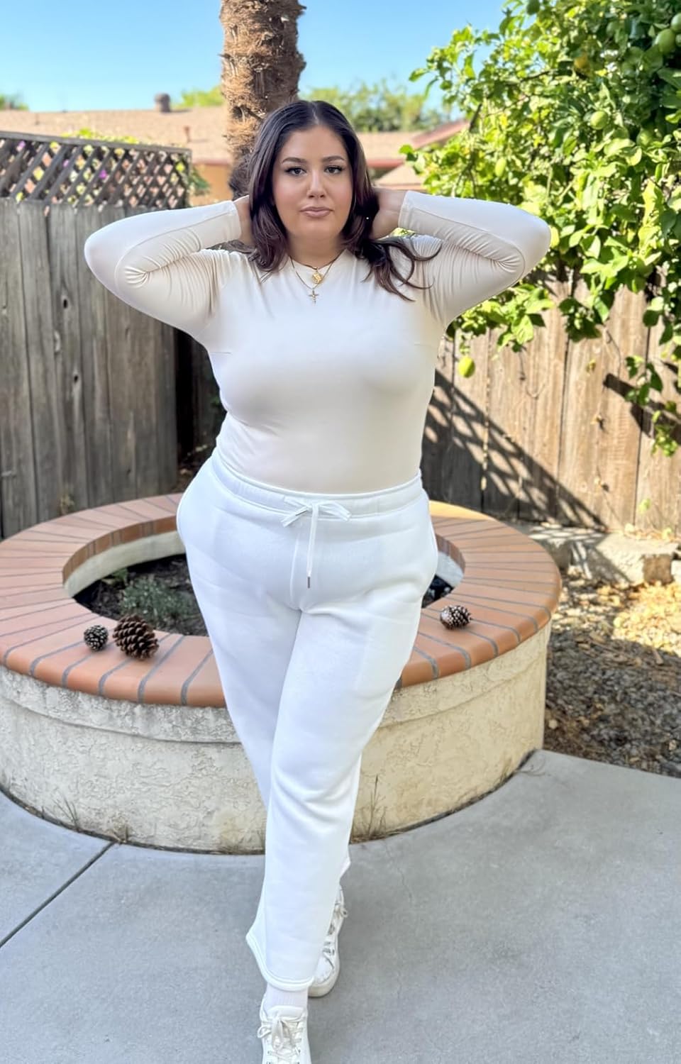 COOTRY Women's Plus Size Long Sleeve Shirts Crew Neck Slim Fitted Basic Tops Fall Clothes - Image 6