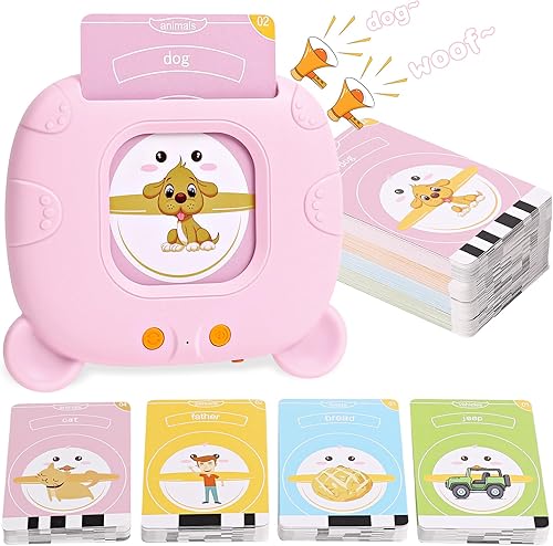 Tarjetas didácticas parlantes para niños de 2, 3, 4, 5 años, juguetes educativos Montessori de aprendizaje con 224 palabras visuales, juguetes de