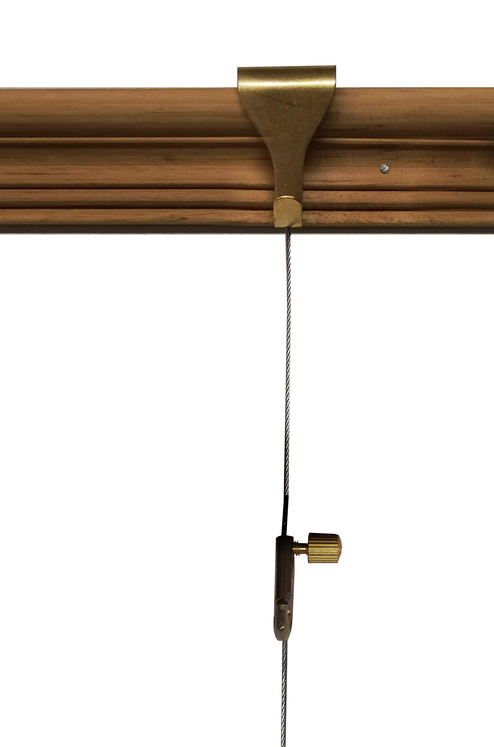 Moulding Hook Brass Steel Cable Set Gallery Moulding Picture Hanging (1 Meter (3.28 Feet))