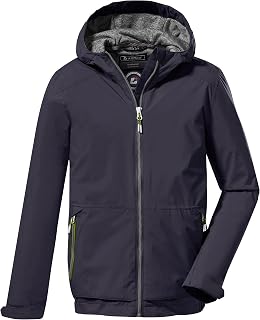 killtec Boy's Kos 74 Bys Jckt Functional Outdoor Jacket with Hood, Dark Navy, 128
