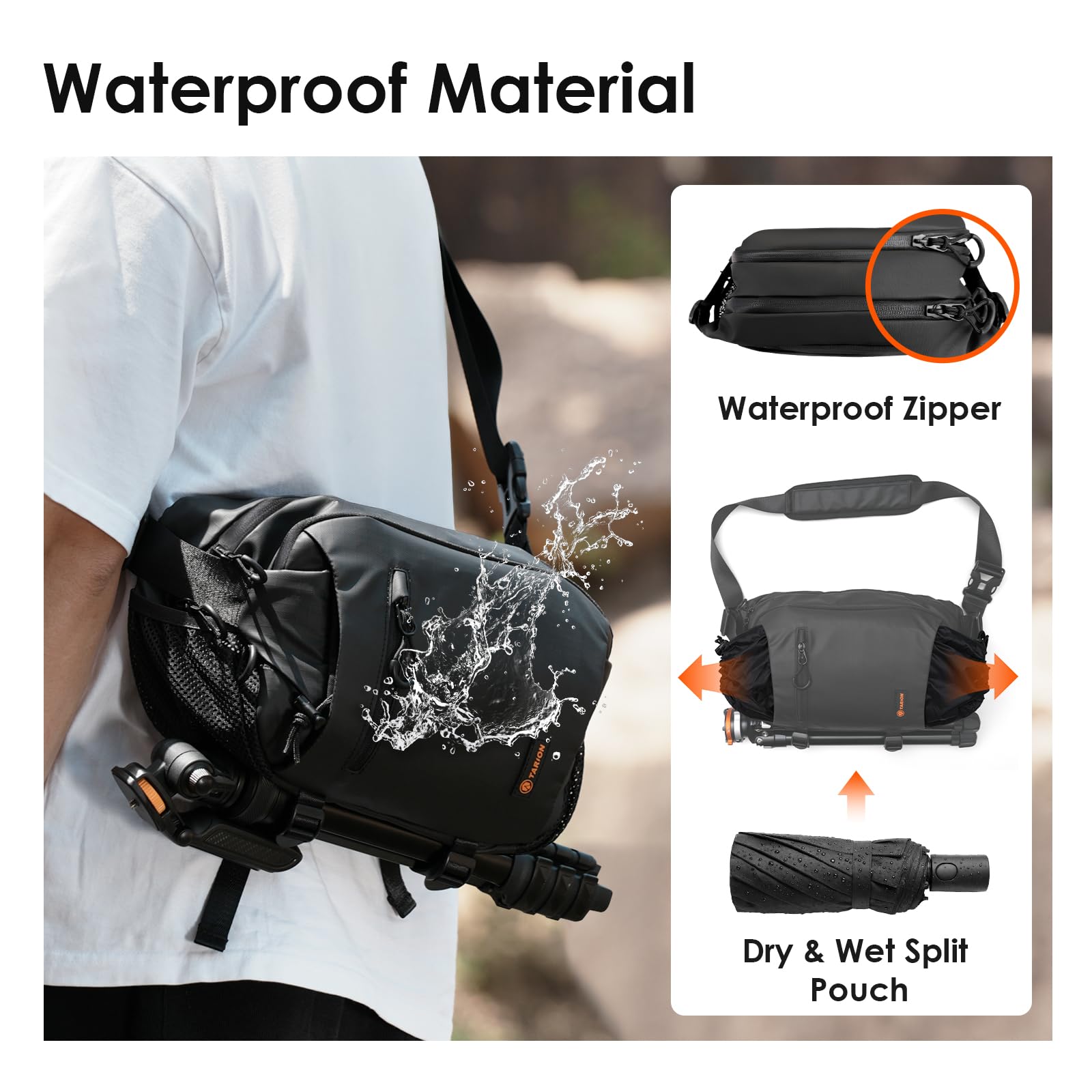 TARION Kameratasche DSLR Messenger Bag Kleine Kameratasche DSLR Schultertasche Kamera Satchel Bag Gadget Bag Crossbody Sling Bag Case für SLR Mireless Kompaktkameras Street Photography