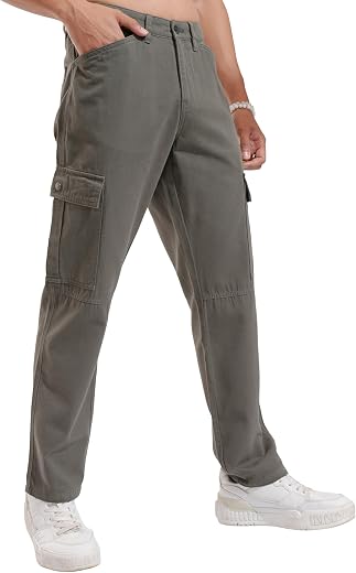 Highlander Men's Straight Fit | Cargo Trousers | Classic &amp; Functional | Multiple Pockets | Everyday Comfort | Trouser for ...