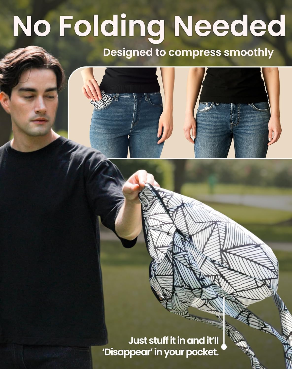 Nanobag Daypack - Ultralight 16L Foldable Travel & Hiking Backpack, Reusable, Packable, Collapsible Bag for Men & Women
