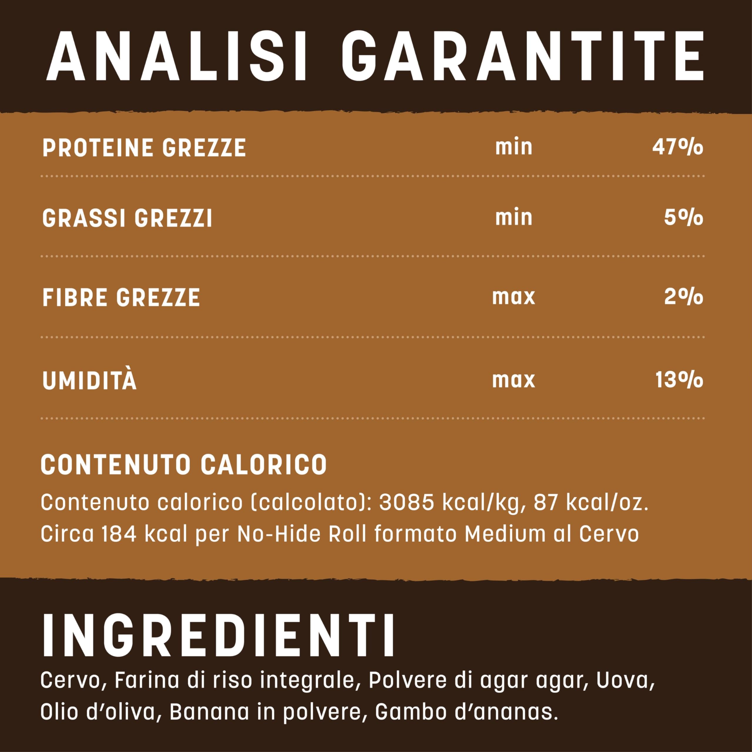 Earth Animal No-Hide Medium Snack Naturali Senza Pelle aromatizzati al Cervo Snack da Masticare a Lunga Durata per Cani | Snack per Cani di Media Taglia (Confezione da 1)