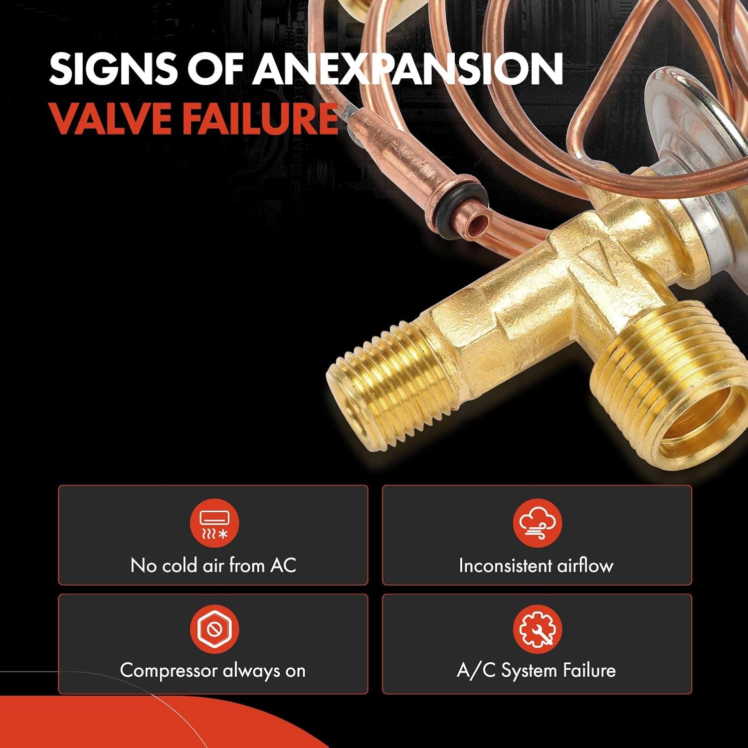 A-Premium AC Expansion Valve Compatible with Honda Civic del Sol 1993, Civic/Prelude 1992-1993, Accord 1990-1993, Prelude 1994-1995 & Acura Vigor 1992-1994