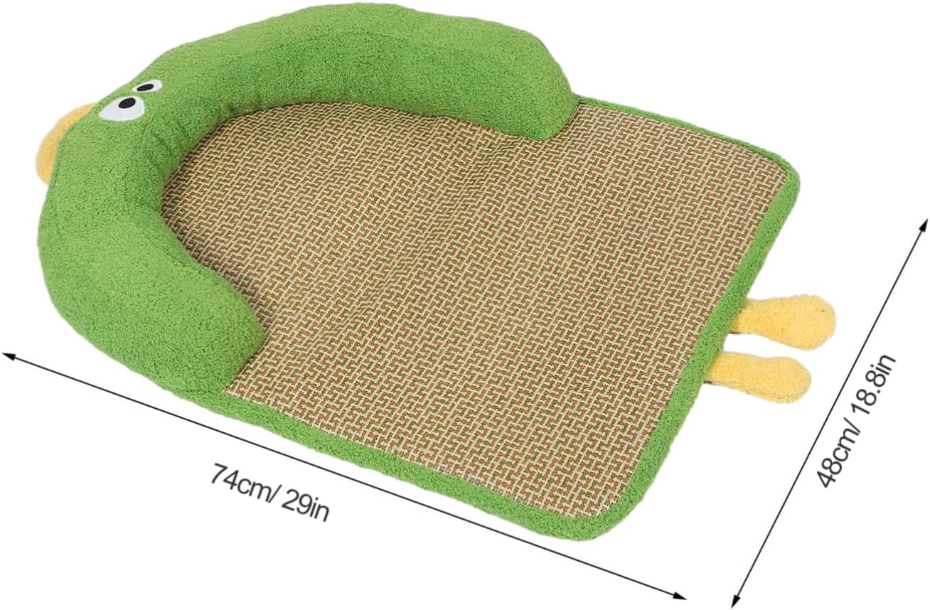 Totority Rattan Cooling Bed for Pets Breathable Indoor Mat Rattan Woven Cushion for Dogs Cats Non Slip Design for Summer Comfort Versatile Use Home Outdoor Settings