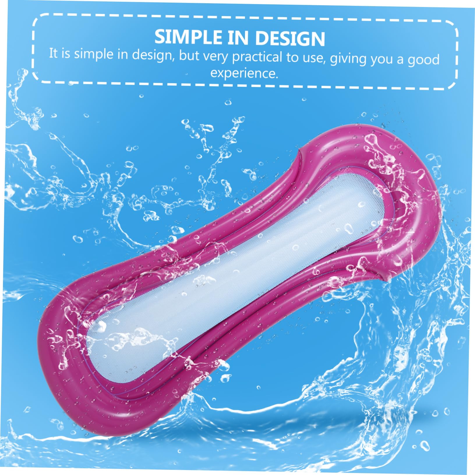 Toyvian Materassino Gonfiabile Rosso Pieghevole con Rete, Letto Galleggiante Portatile in Pvc per Piscina e Giochi Acquatici