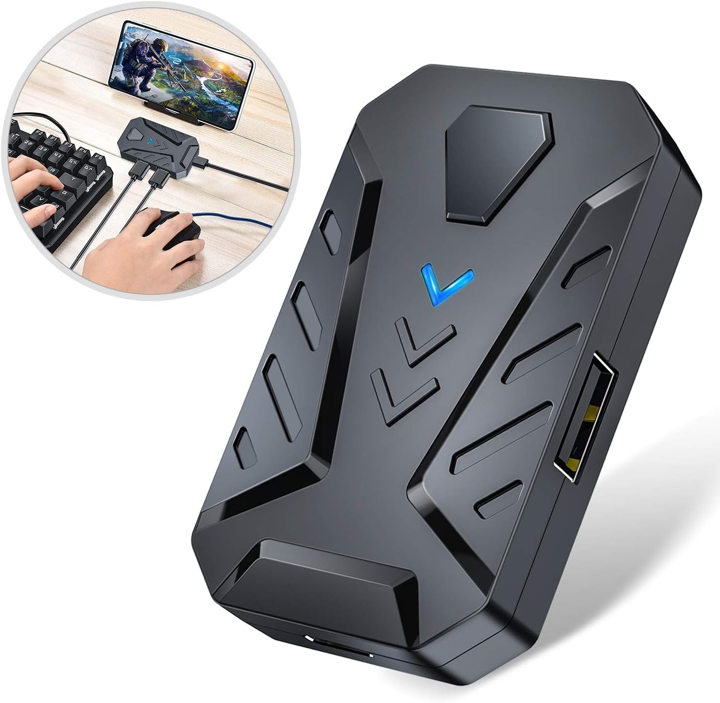 DinoFire BattleDock Mobile Game Controller Keyboard and Mouse Converter for Mobile Android Games