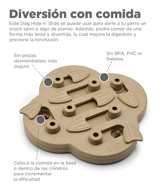 Foto 3 de 5 de Outward Hound Nina Ottosson Dog Hide n' Slide - Dispensador Interactivo de recompensas