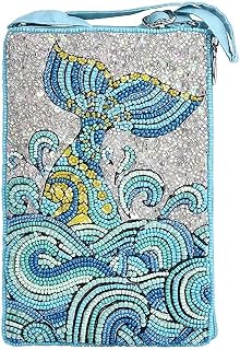 Bamboo Trading Salty Mermaid Versatile Crossbody Wristlet Bag - Bamboo Fabric, Made in USA