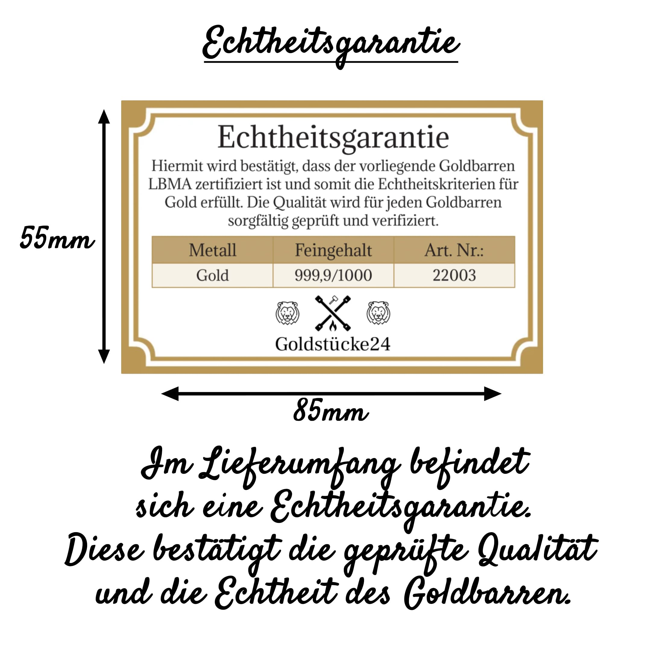 Gold verschenken – Goldbarren C.Hafner - Feingold - Anlagegold - inkl. Geschenkverpackung, Grußkarte und Echtheitsgarantie (5g Gold)