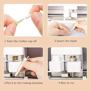 Premium Fine Point Blade - Compatible with Cricut Maker 3/Maker/Explore 3/Explore Air 2/Air/One, Fine Point Blade Housing for Slicing Cuts Glitter Vinyl, Cardstock, Faux, Adhesive Foil, Vellum