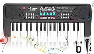 37 Keys Children's Piano with Microphone, Piano Keyboard Children, Introductory Music Training, Electronic Keyboard for Children from 3 4 5 6 7 8 Years, Gifts for Boys Girls Beginners
