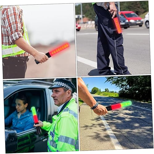 Miniatura 4 de OUNONA 2 varitas de tráfico LED con gancho recargable de control de brillo para aeropuerto, estacionamiento, coche, dirección, luz de alta