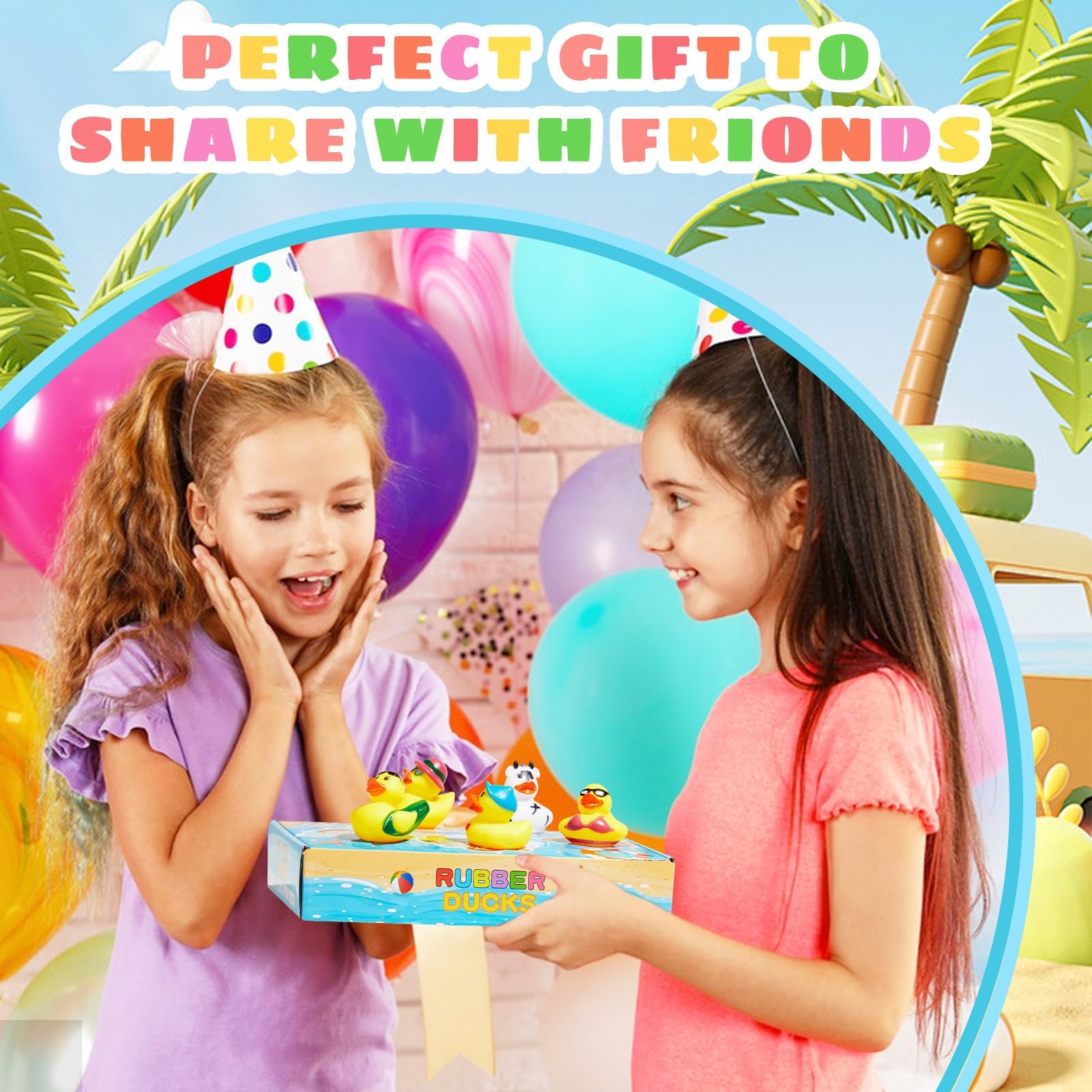 SCIONE 24 Stück Badeenten – Niedliches Gummi-Enten Set für Baby Shower, Geburtstag & Poolparty | Wasserspielzeug Kinder Outdoor, Badewannenspielzeug & Strandspielzeug | Quietscheenten & Gummiente als