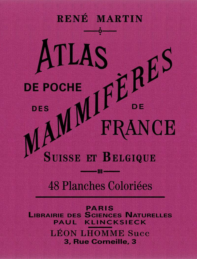 Atlas de poche des mammifères de France, Suisse et Belgique