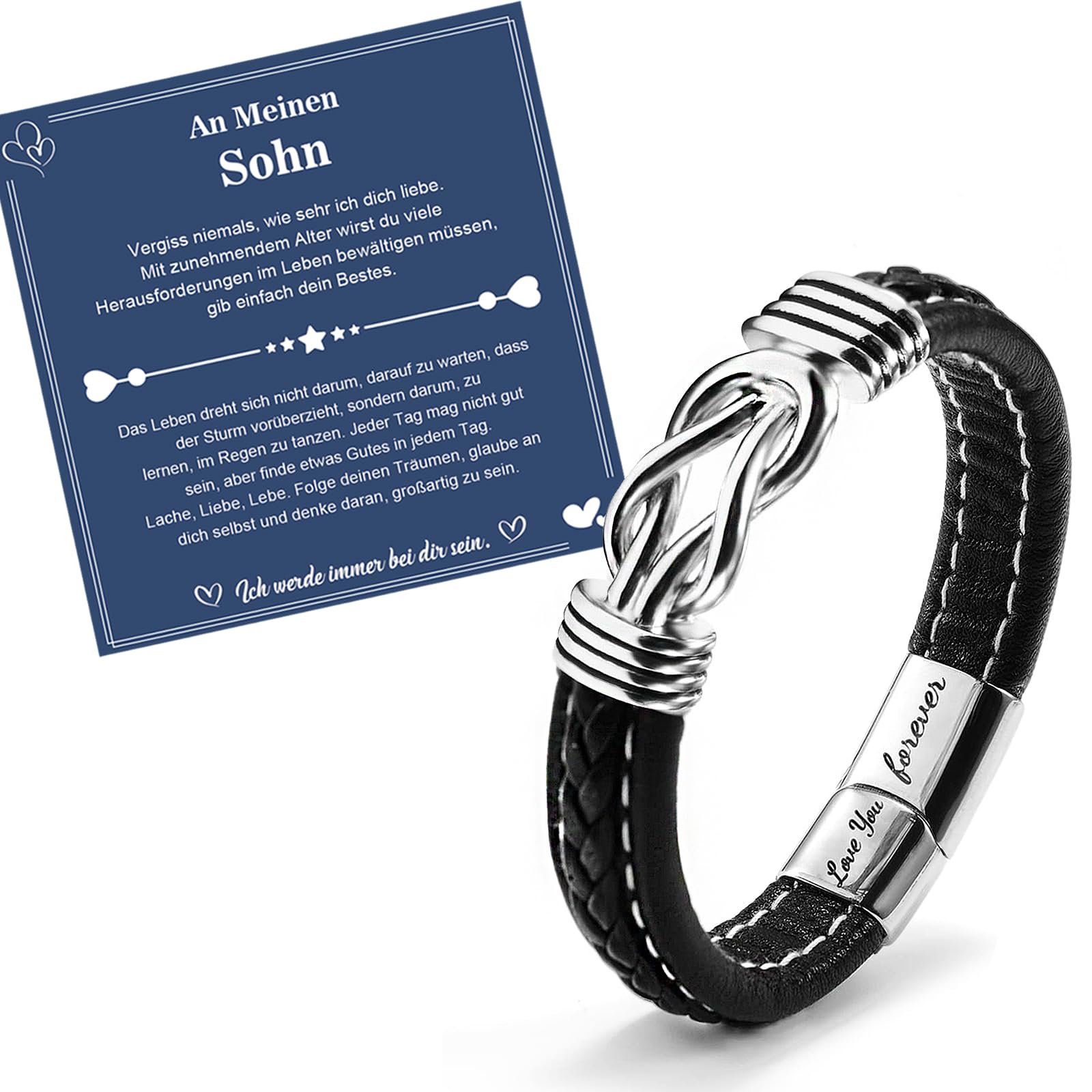 Ficelle Cuir Mia & Cale Bracelet Pour Fils Cadeau Pour Fils Classique Fil Ciré