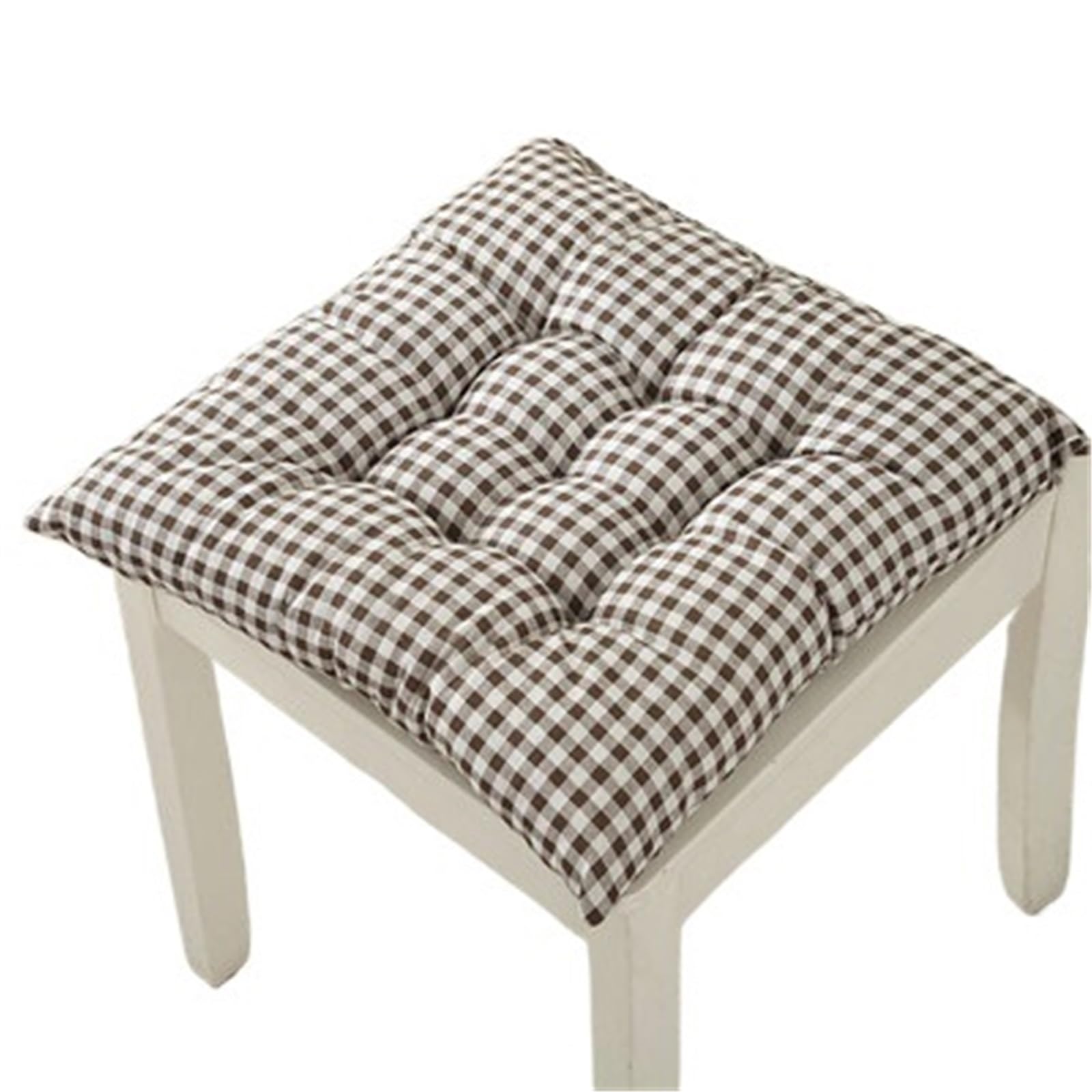 GIJMZY Chair Thickened Seat Cushion Stool Butt Office Four Seasons Hip Pad Breathable Soft Linen(Color4,45x45cm)