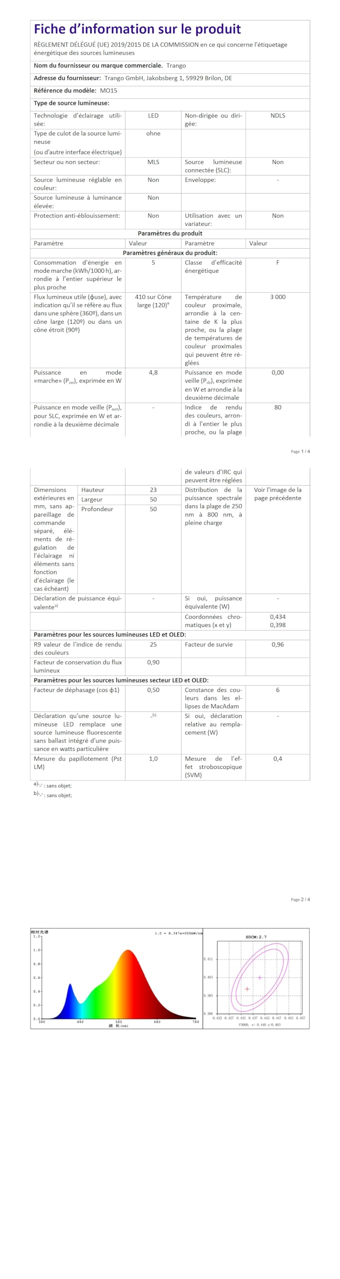 Trango Set di 3 faretti LED IP65, 6729IP65-039MO, in alluminio spazzolato, con 3 x 5 Watt, 3000 K, modulo LED ultra piatto, per bagno, doccia, faretti da incasso, faretti da soffitto, lampada da bagno