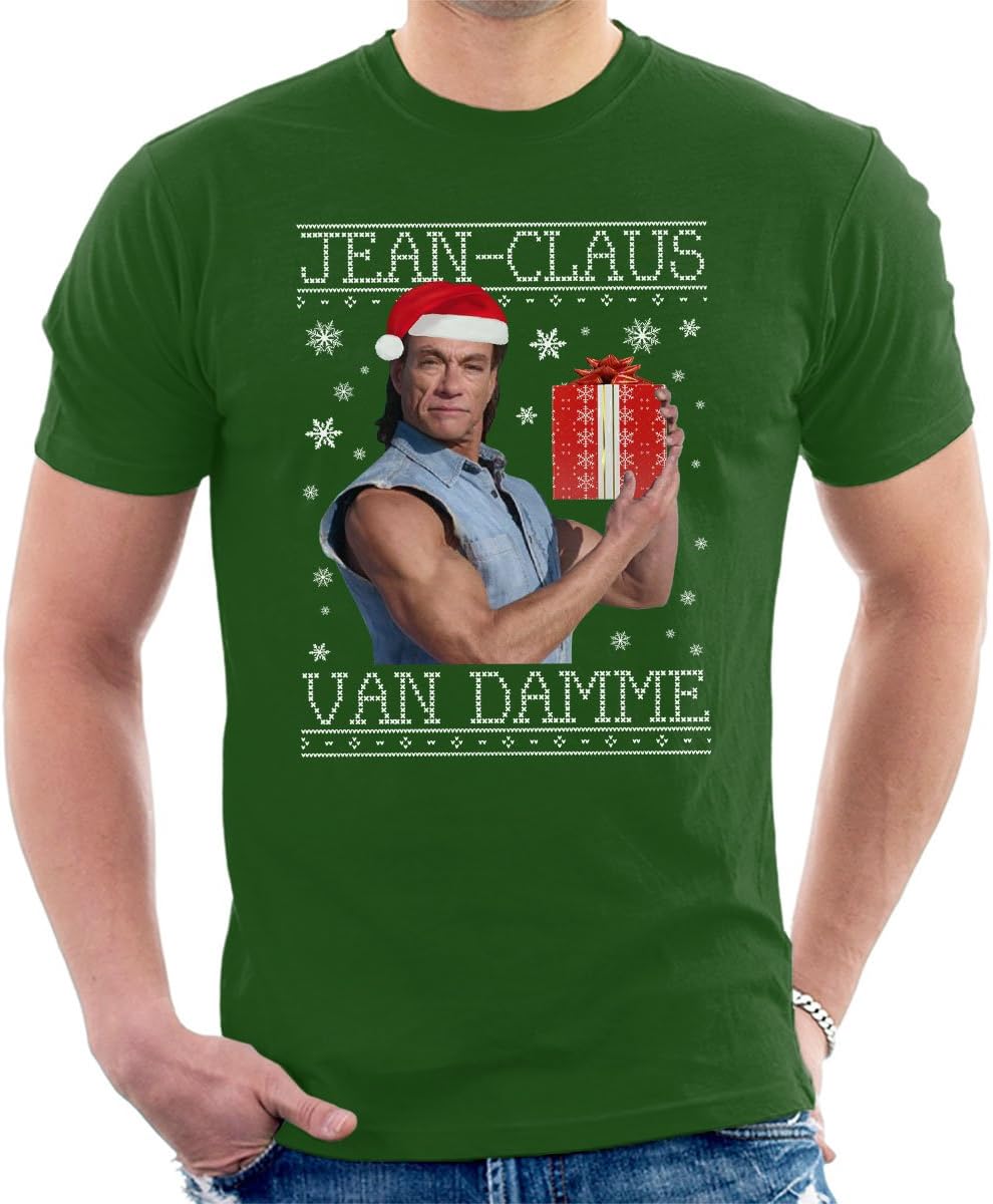 Cloud City 7Jean Claus Van Damme Christmas Knit Men's T-Shirt